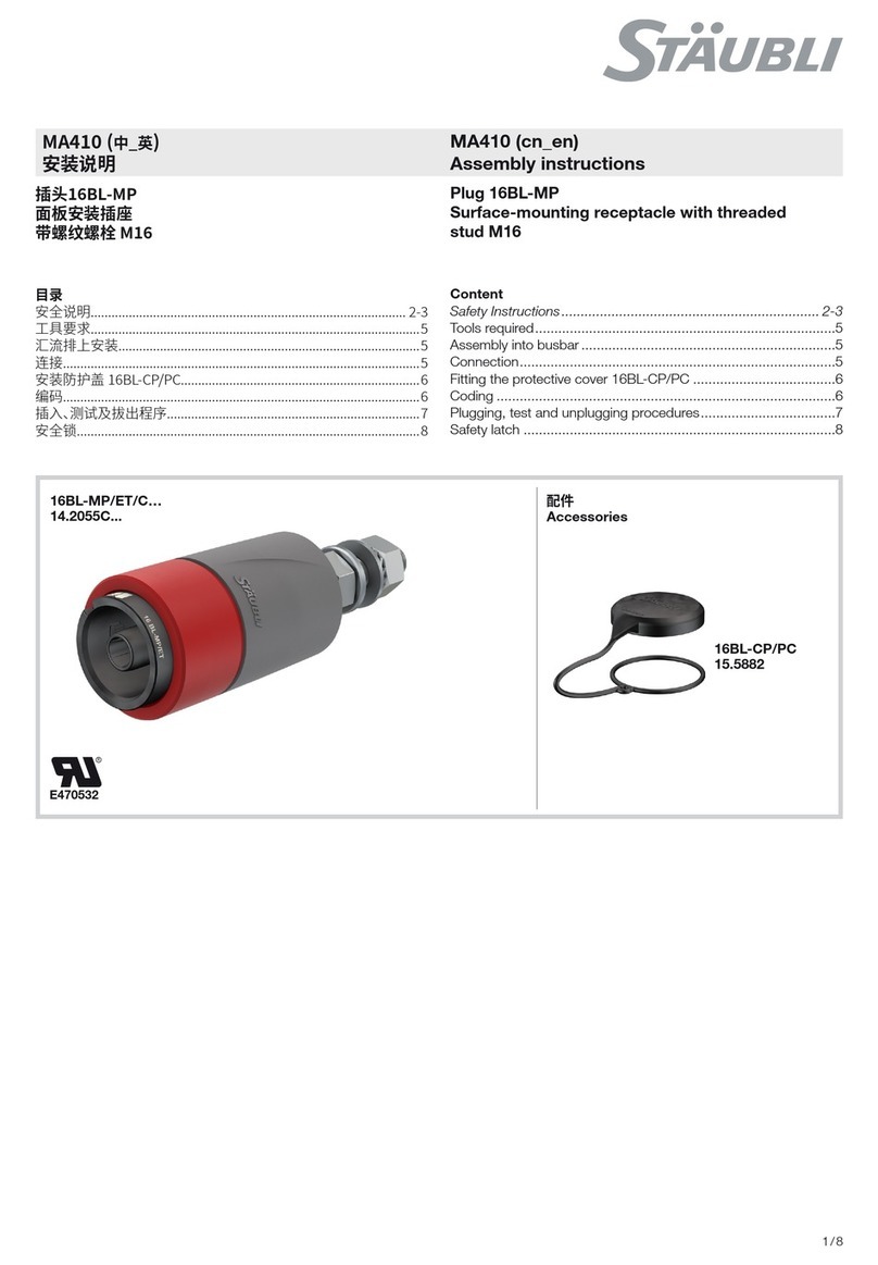 Staubli 16BL-MP Series Assembly instructions