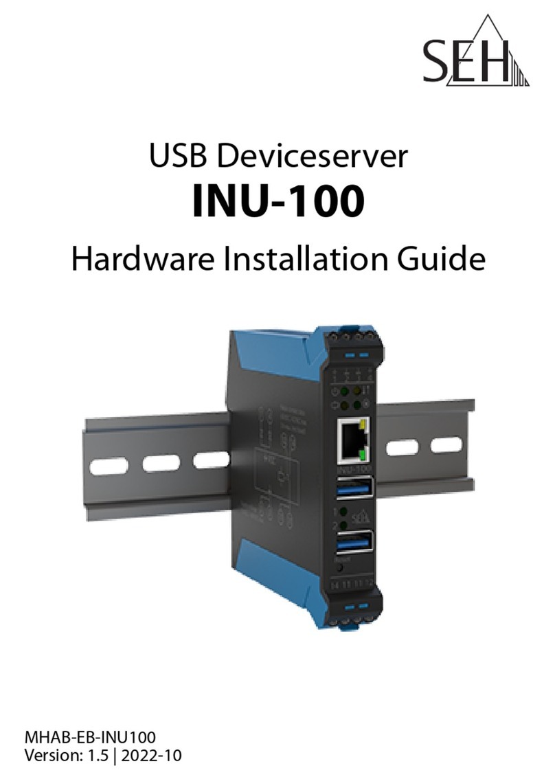 SEH INU-100 Hardware installation guide