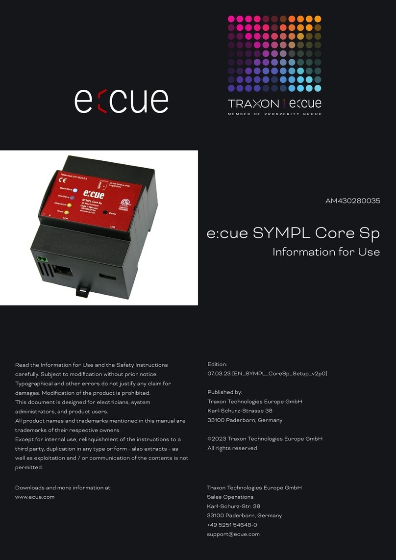 Traxon Technologies e:cue SYMPL Core Sp INFORMATION FOR USE