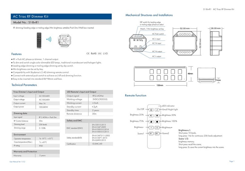 Ledco S1-B+R1 quick start guide