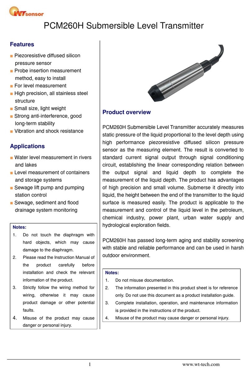 WT sensor PCM260H User manual