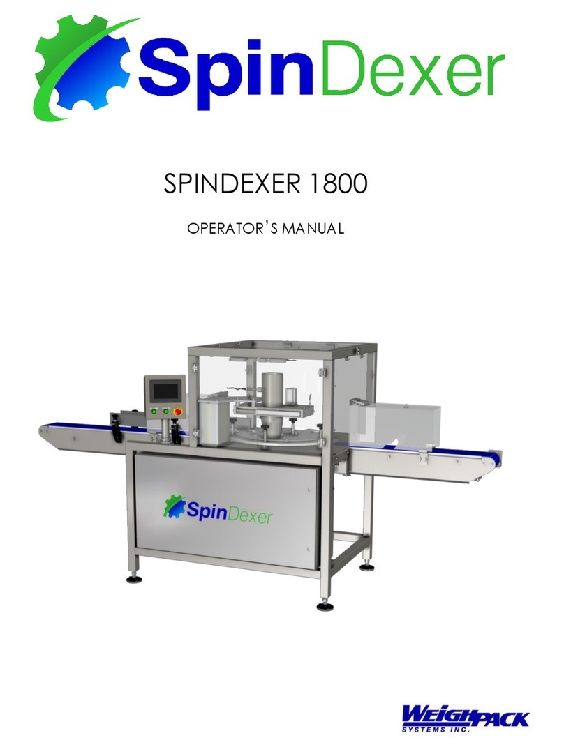 WeighPack Systems SPINDEXER 1800 Operator's manual