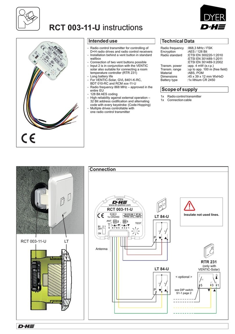 Dyer D+H RCT 003-11-U instructions