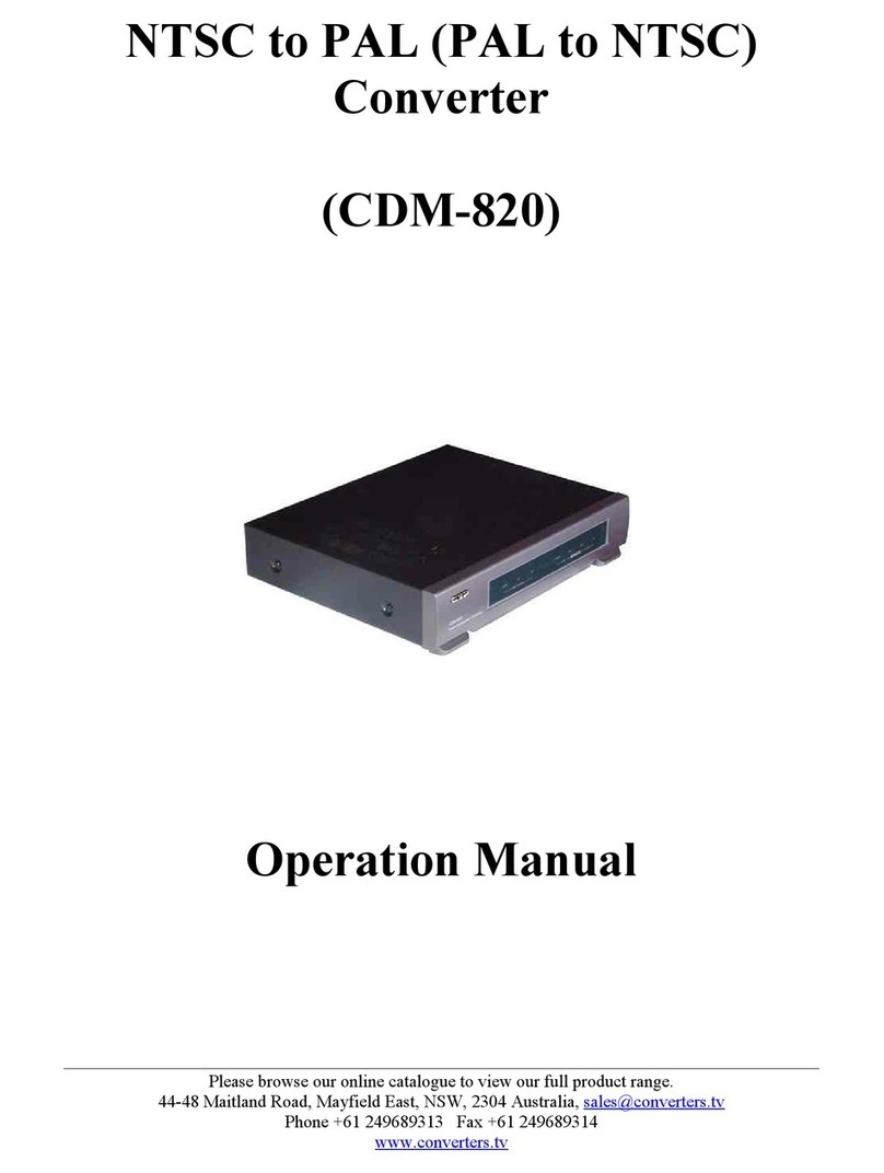 Converters.TV CDM-820 Operation manual