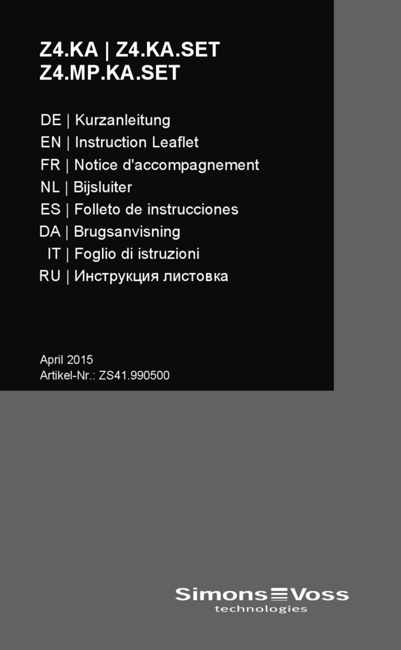 Simons Voss Technologies Z4.KA Instruction leaflet