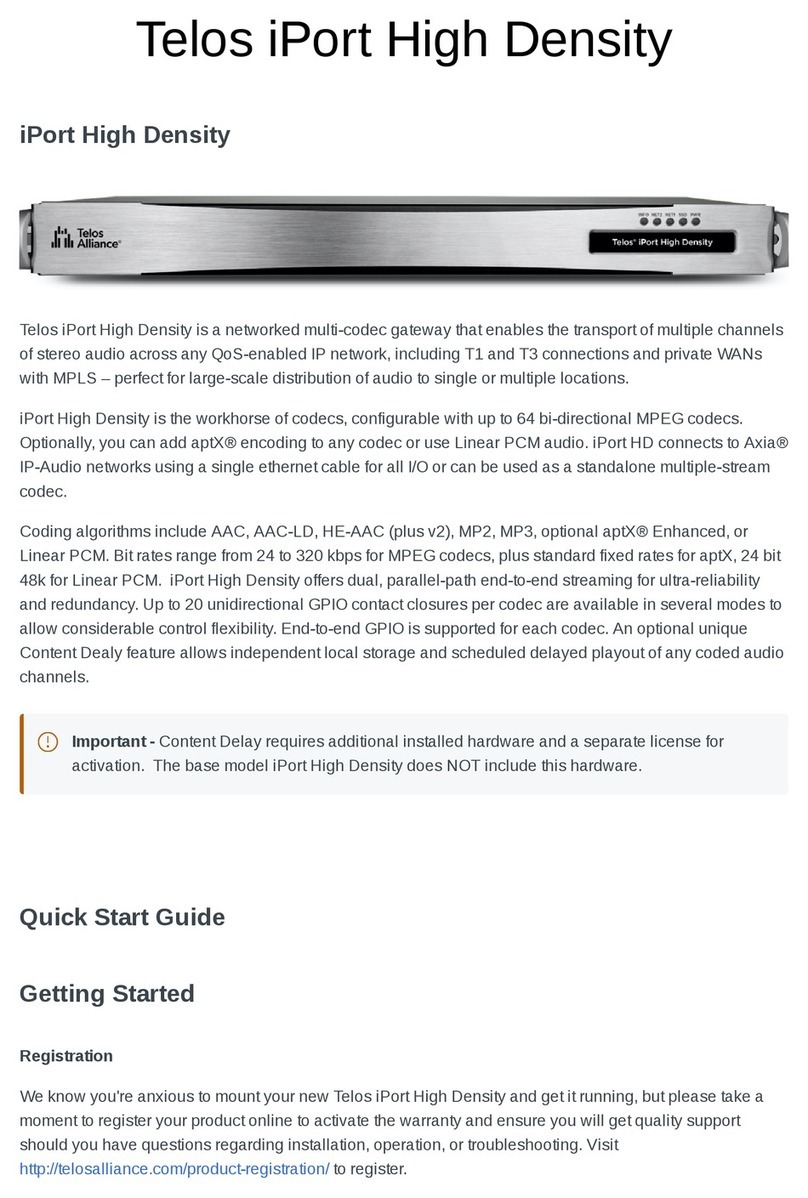 Telos Alliance iPort High Density manual
