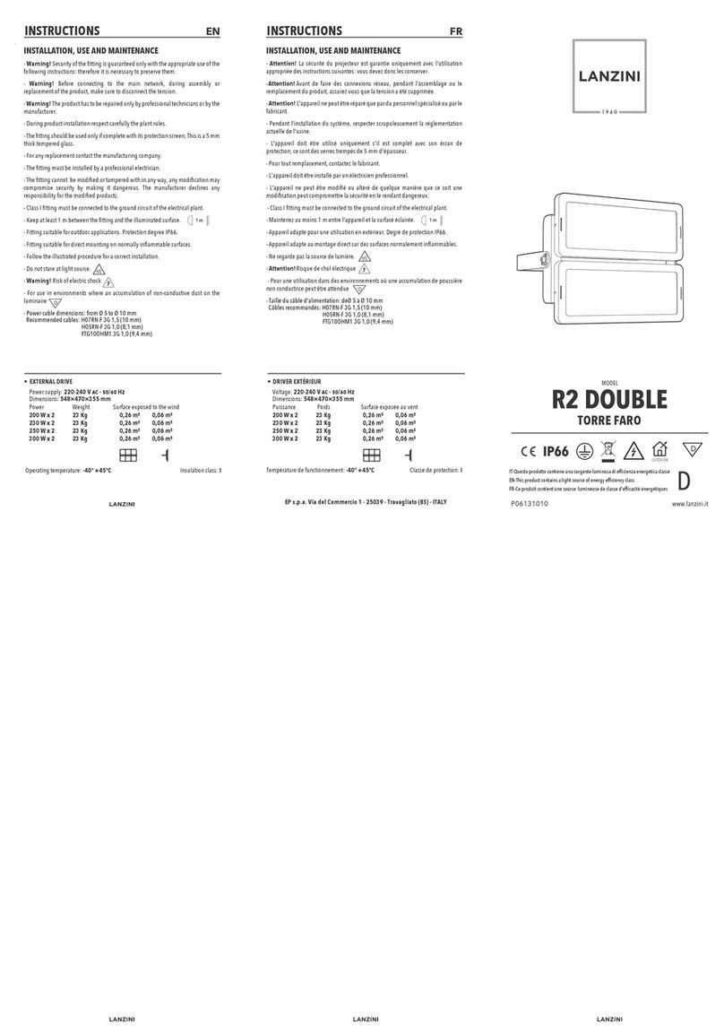LANZINI TORRE FARO R2 DOUBLE instructions