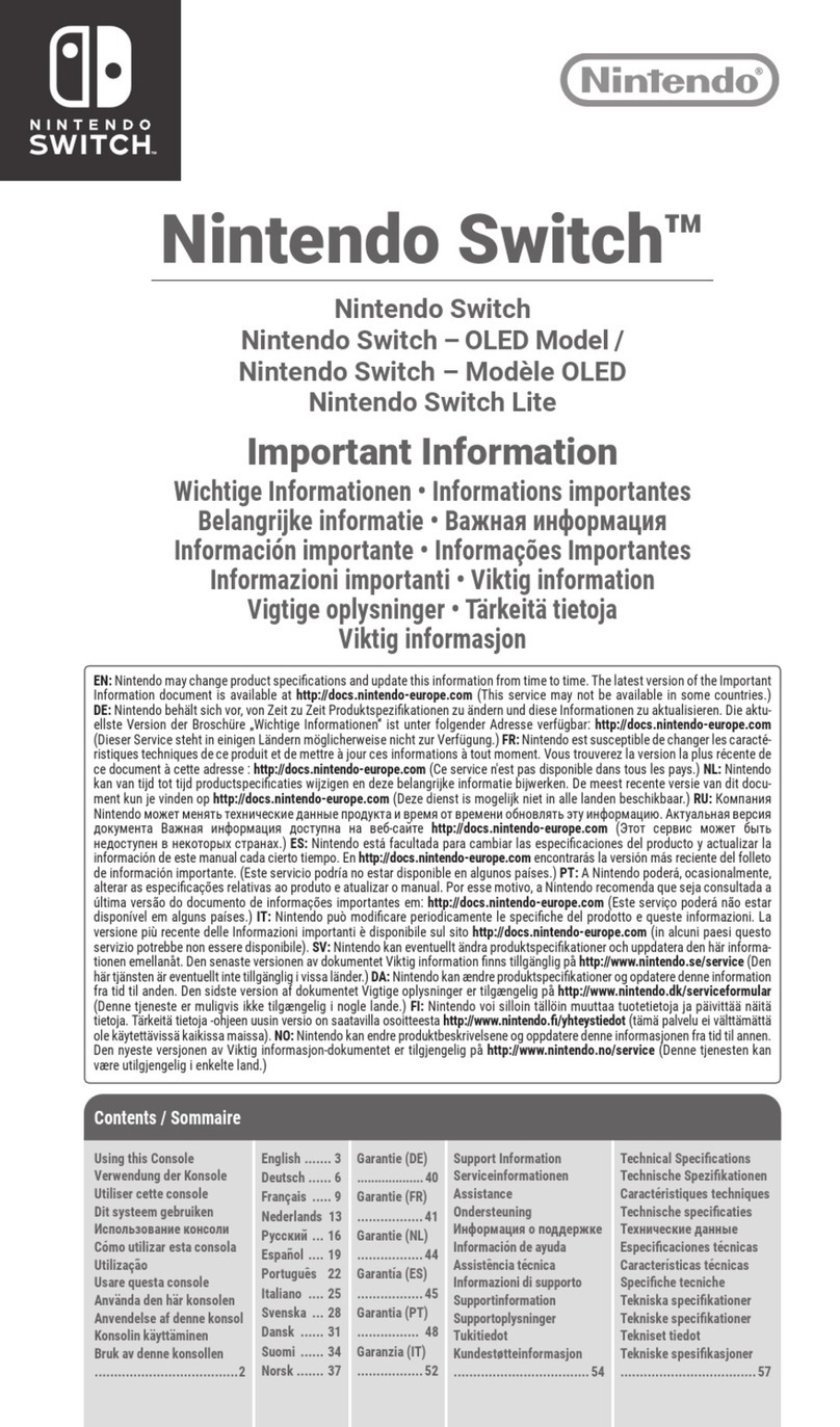 Nintendo Switch OLED Operating manual