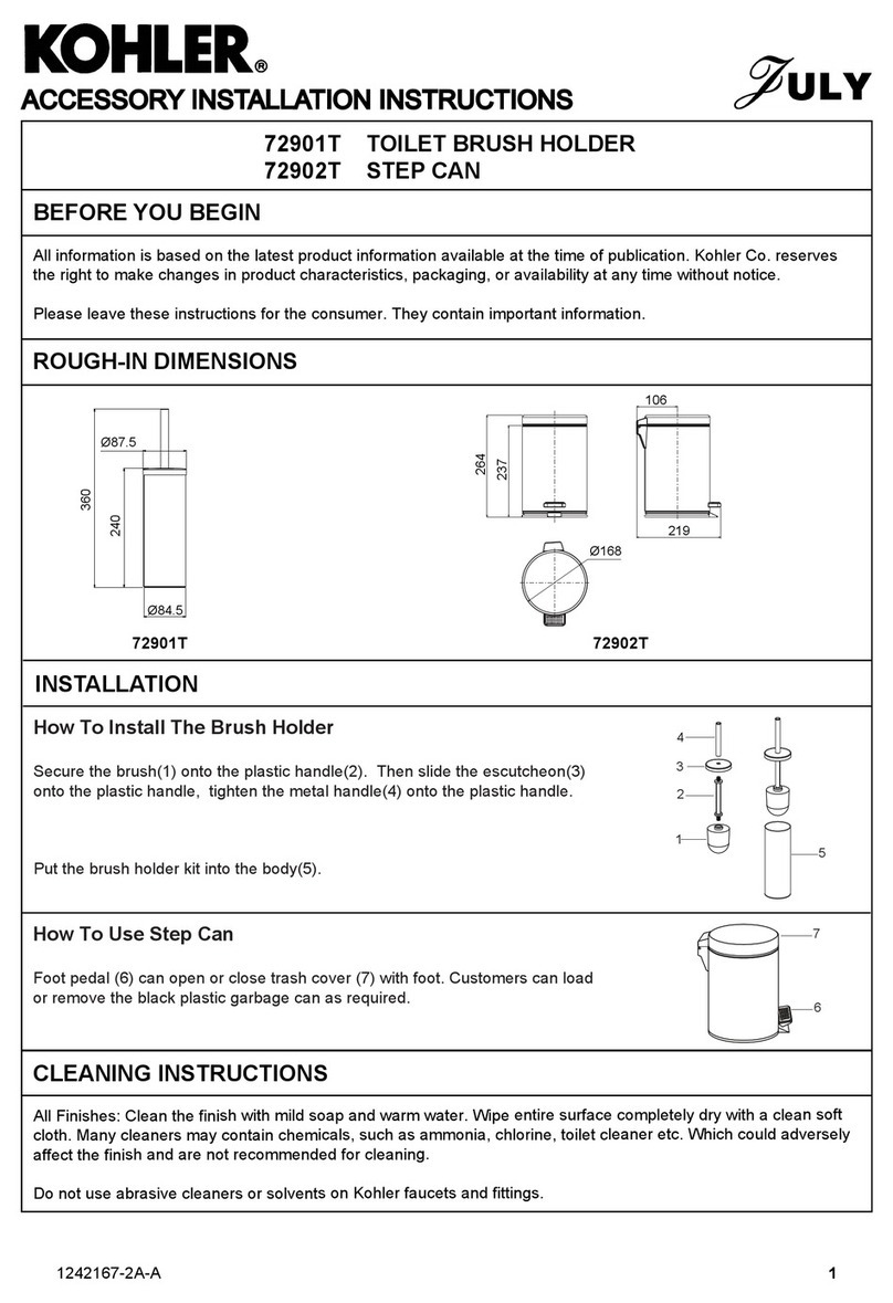 Kohler JULY 72901T User manual