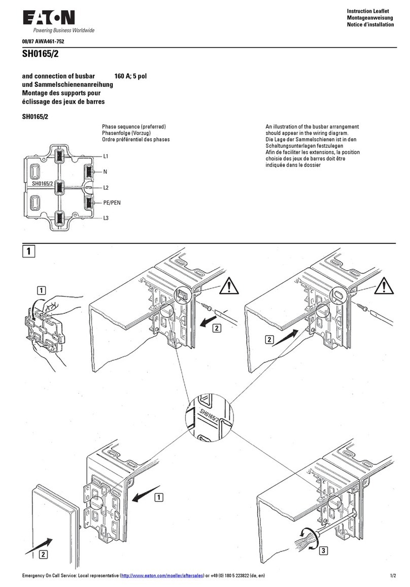 Eaton SH0165/2 Instruction leaflet