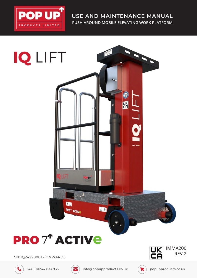 POP UP IQ LIFT PRO 7 ACTIVE Use and maintenance manual