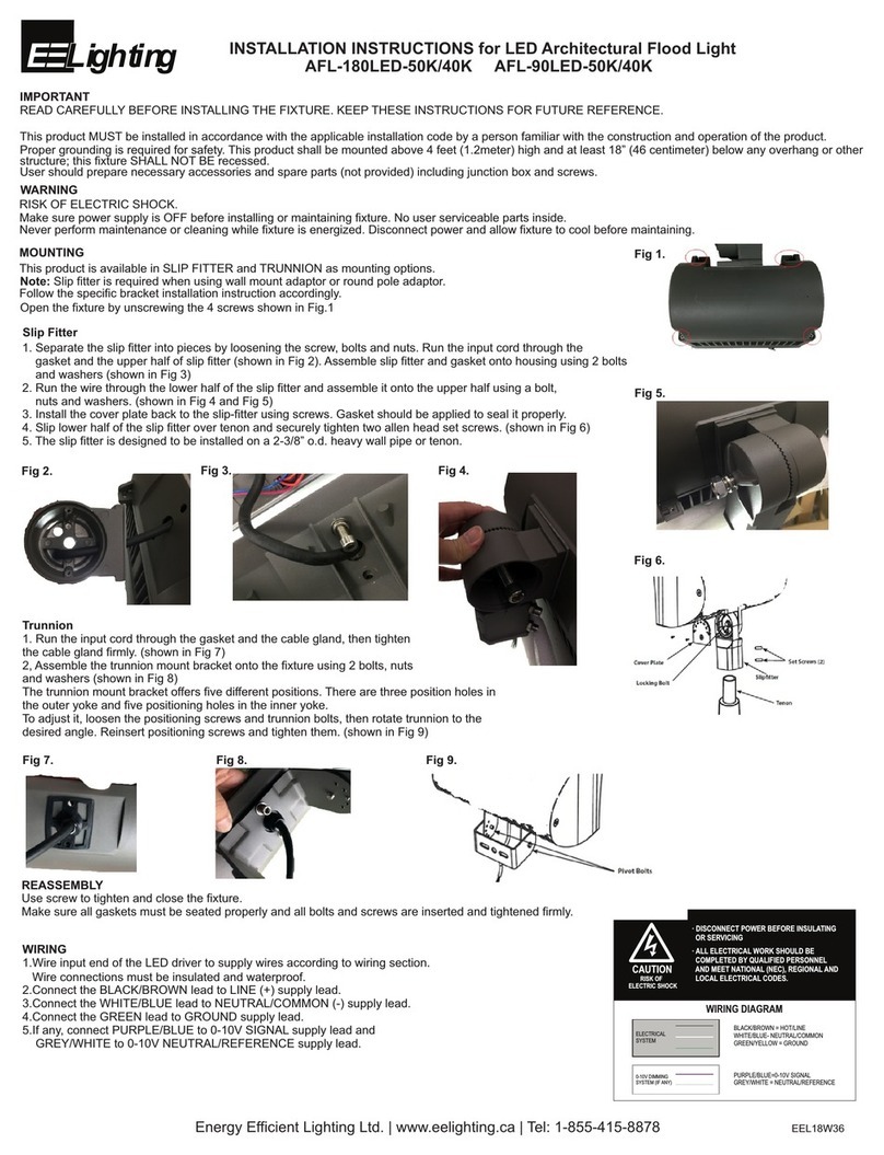 EE Lighting AFL-180LED-50K installation instructions