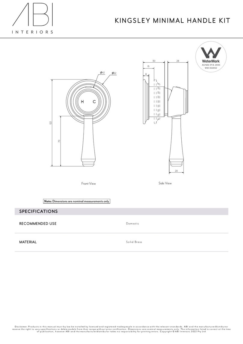 ABI INTERIORS KINGSLEY MINIMAL HANDLE KIT 14014 installation guide ABI INTERIORS KINGSLEY MINIMAL HANDLE KIT 14014 installation guide