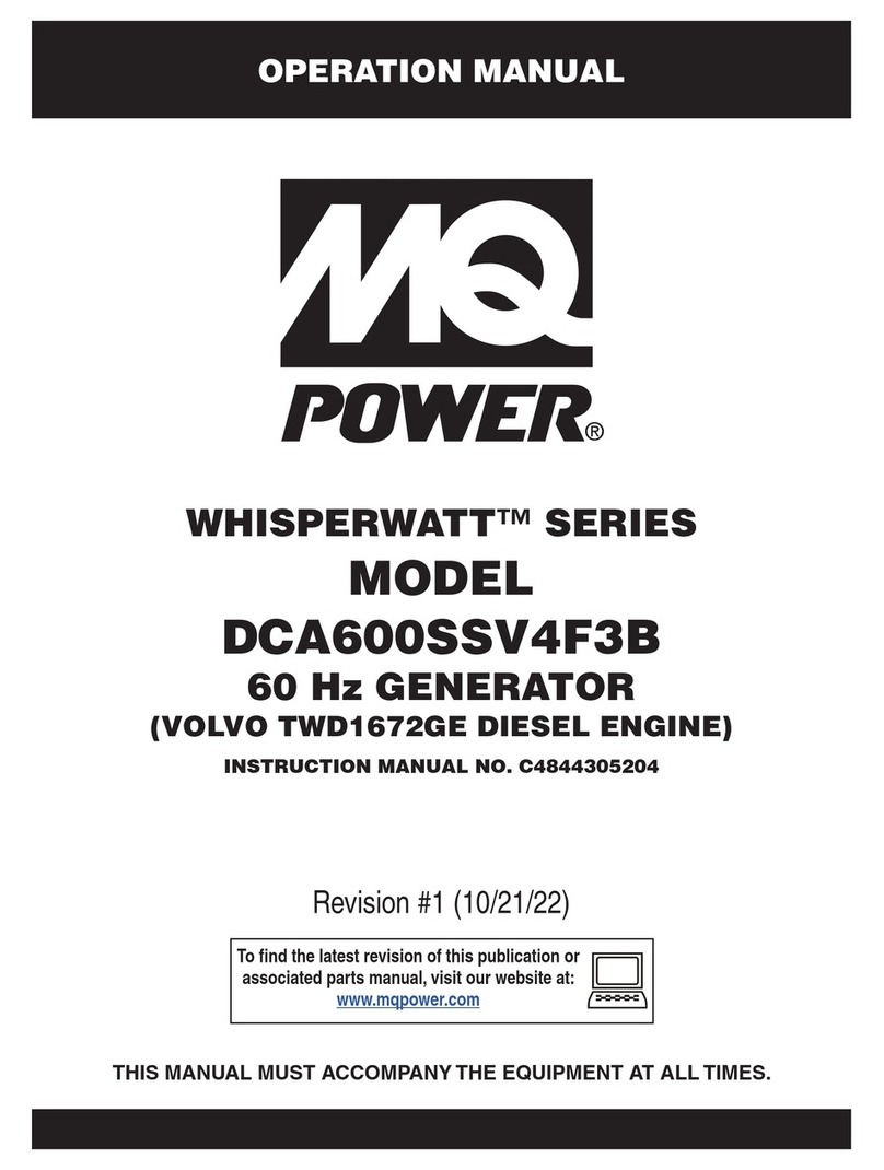 MQ Power WHISPERWATT DCA600SSV4F3B Operation manual