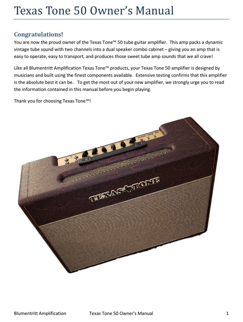 Texas Tone 50 owner's manual