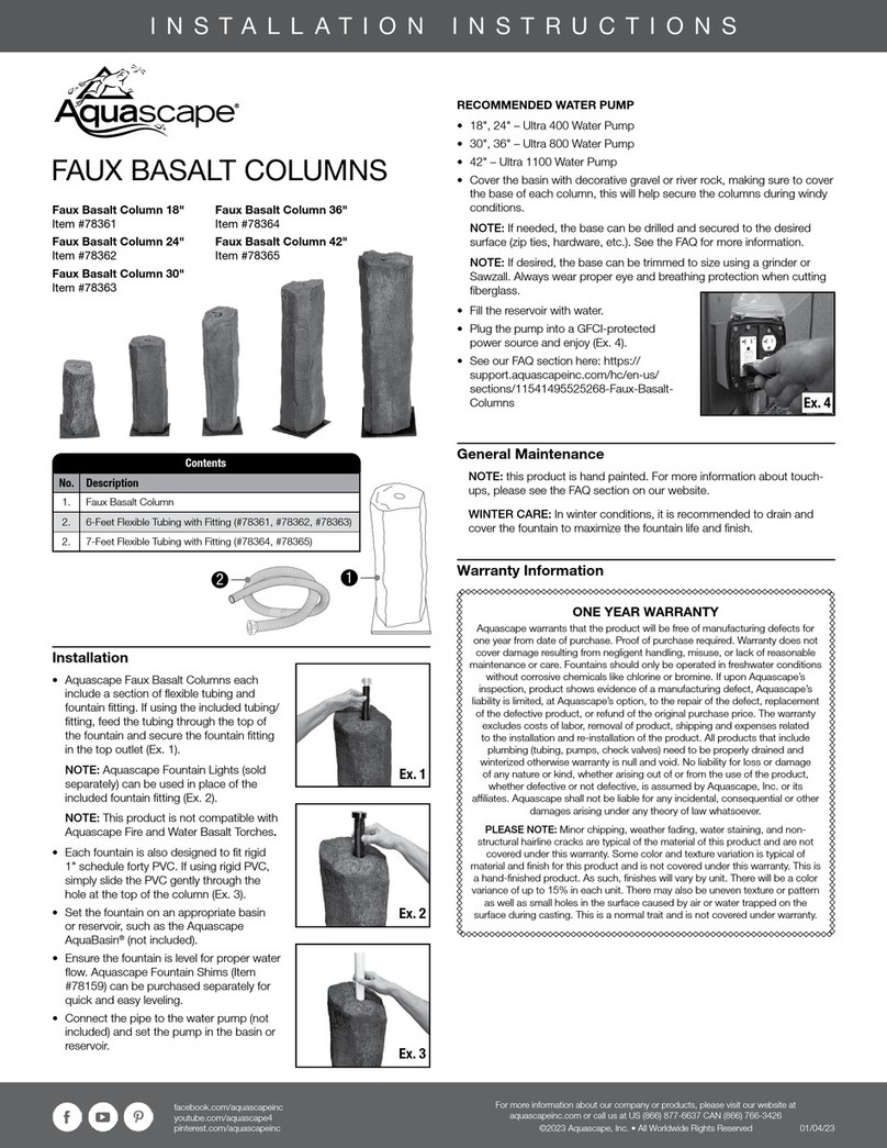AquaScape Faux Basalt Column 18 installation instructions AquaScape Faux Basalt Column 18 installation instructions