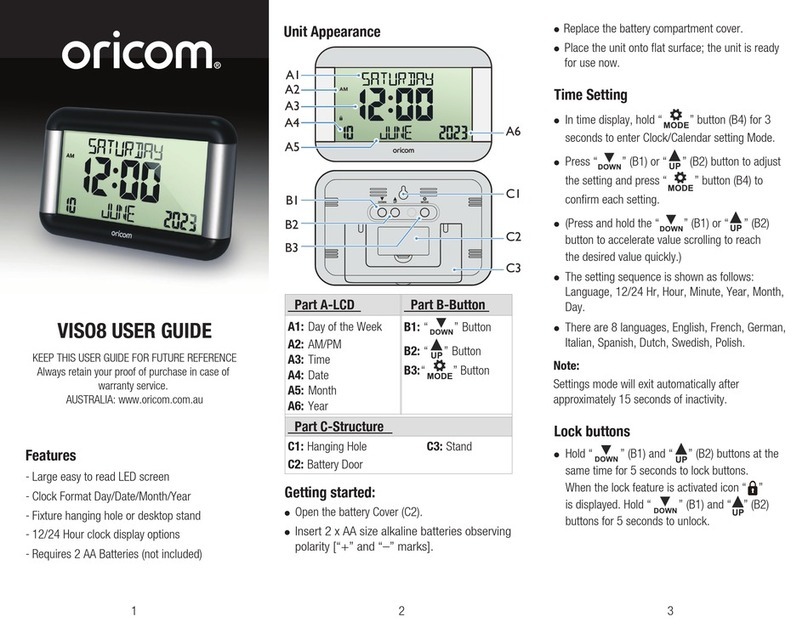 Oricom VISO8 user guide