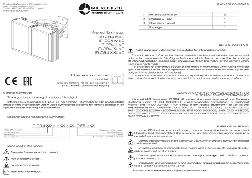 Microlight IR-294-S x2 User manual