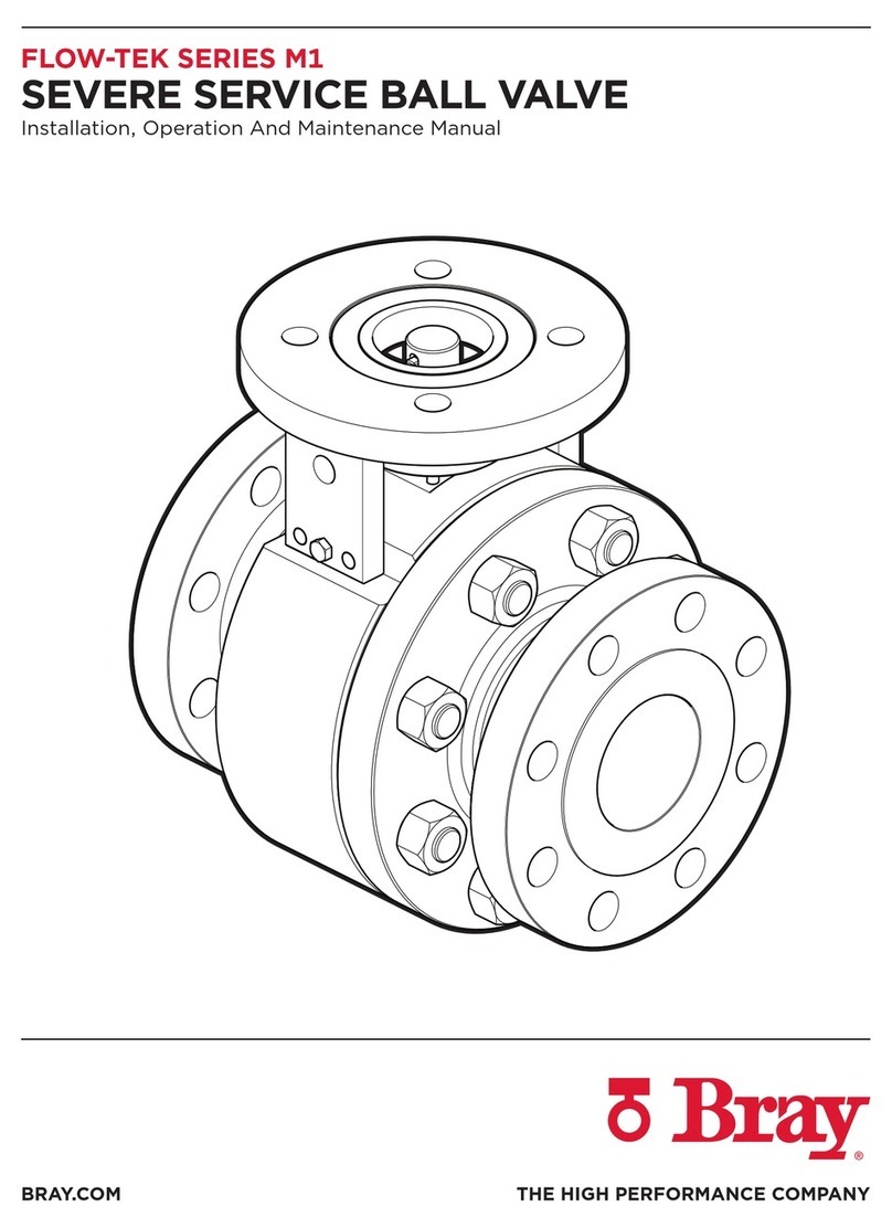 Bray FLOW-TEK M1 Series Installation, operation and maintenance manual