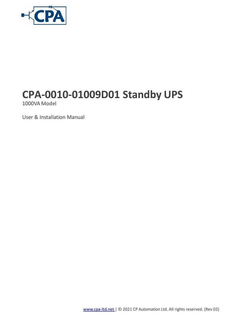 CPA CPA-0010-01009D01 User & installation manual