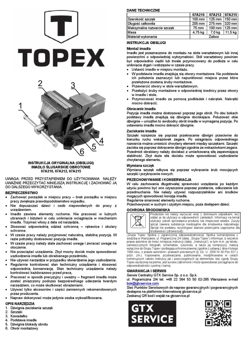Topex 07A210 Original instructions