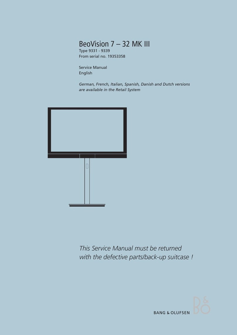 Bang & Olufsen BeoVision 7 MK II User manual