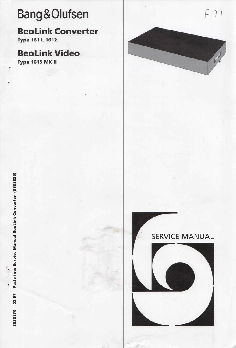 Bang & Olufsen Beolink 1611 Service manual