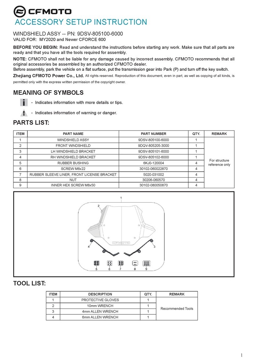 CF MOTO 9DSV-805100-6000 Setup Instruction