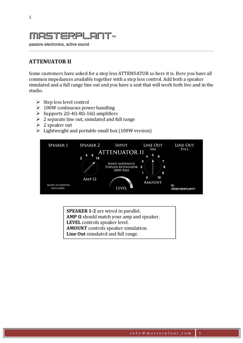 MASTERPLANT ATTENUATOR II quick start guide