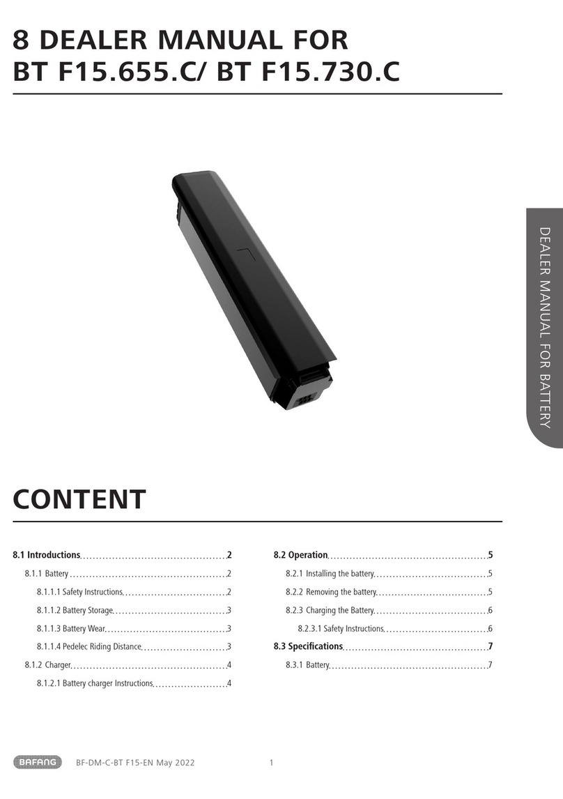 BAFANG BT F15.655.C User manual