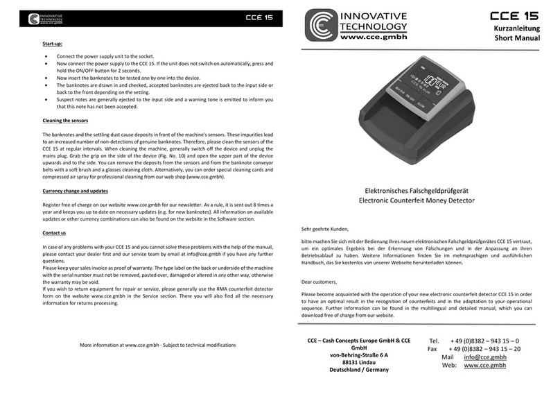 Innovative Technology CCE 15 Short manual