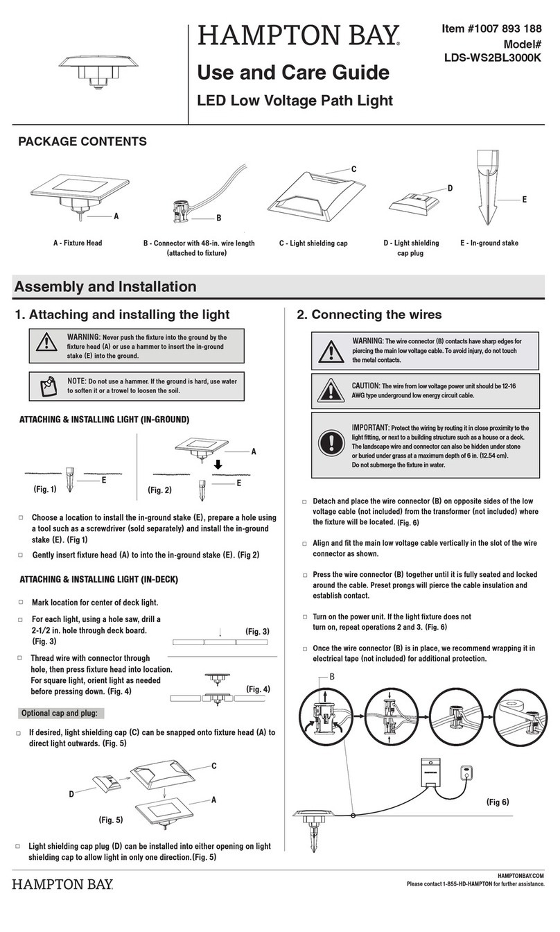 HAMPTON BAY LDS-WS2BL3000K User manual HAMPTON BAY LDS-WS2BL3000K User manual