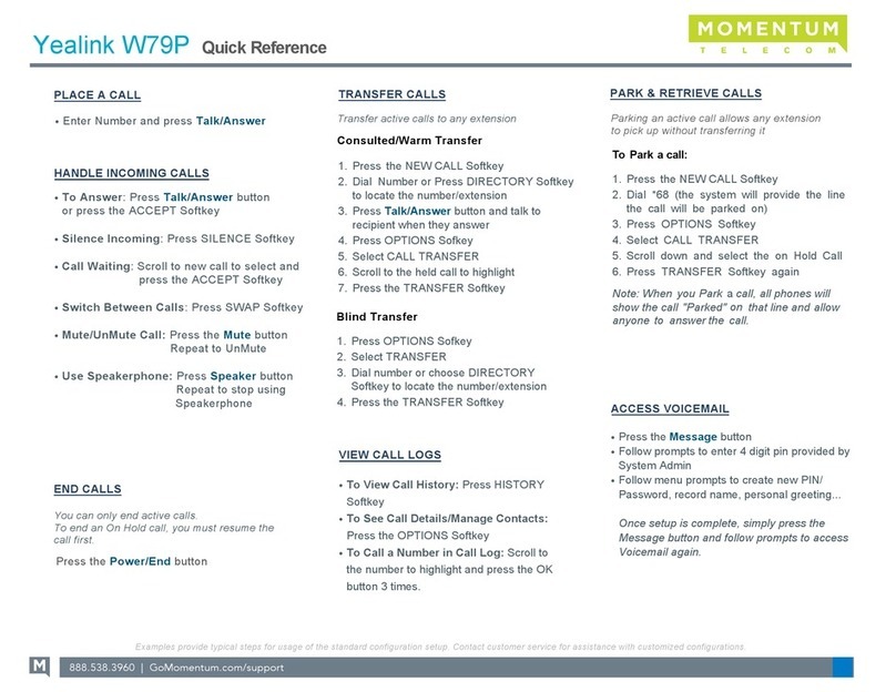 Yealink W79P quick reference