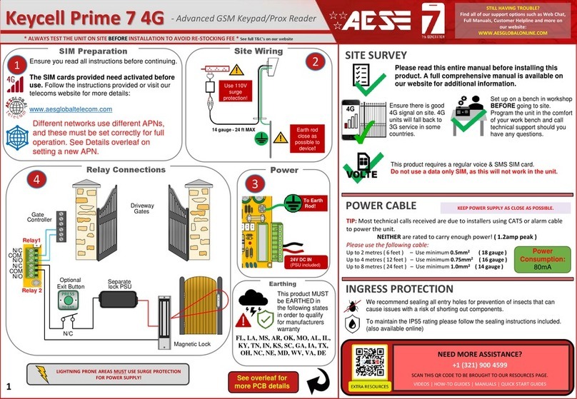 AES Keycell Prime 7 4G quick start guide