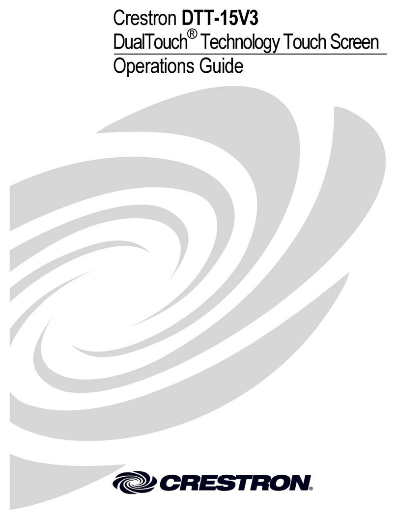 Crestron DualTouch DTT-15V3 User manual