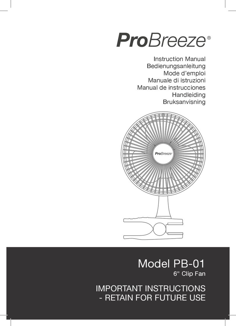 Pro Breeze PB-01 instruction manual Pro Breeze PB-01 instruction manual
