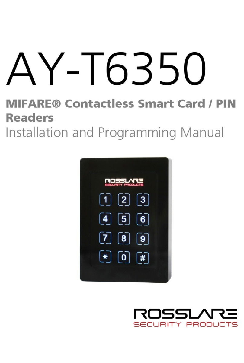 Rosslare MIFARE AY-T6350 Assembly instructions