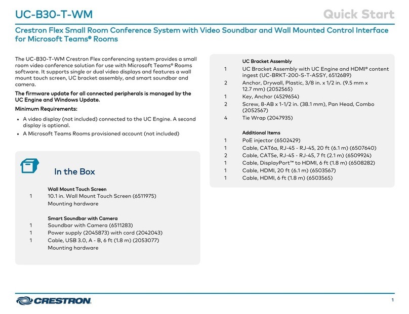 Crestron Flex UC-B30-T-WM User manual