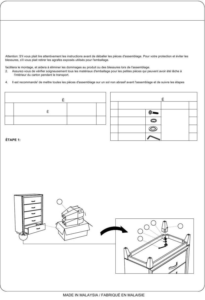 Picket House Furnishings B.1140.CH Assembly instructions