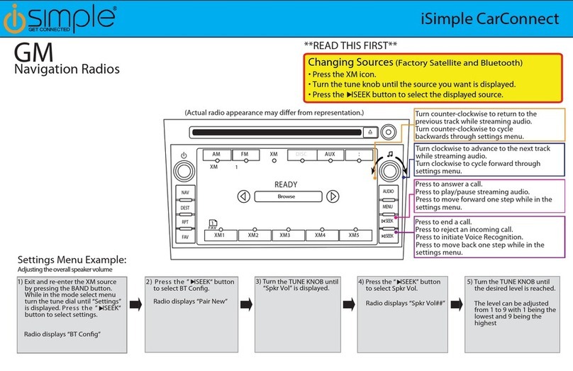 Simple iSimple CarConnect GM quick start guide