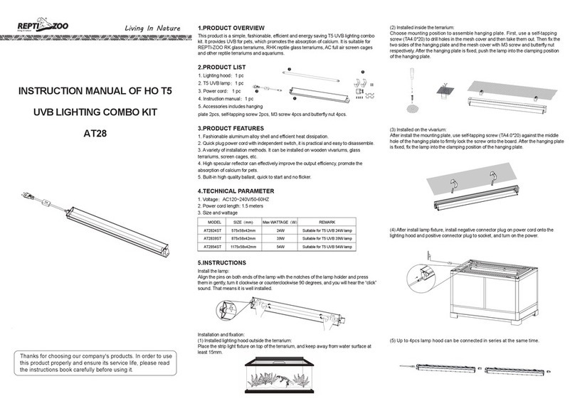ReptiZoo HO T5 instruction manual
