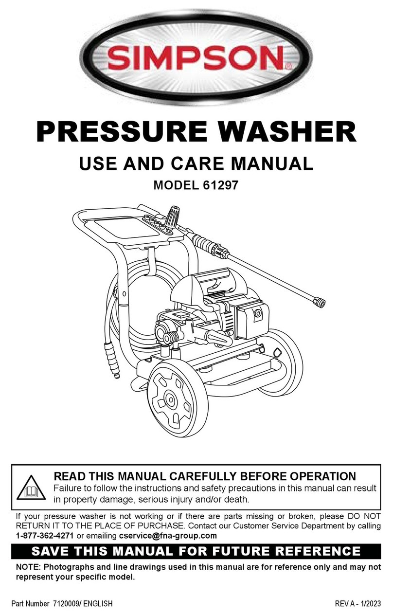 Simpson 61297 use and care manual