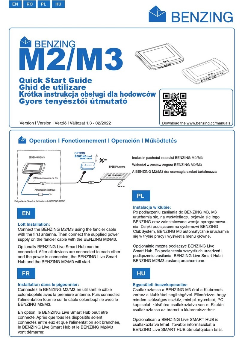 BENZING M3 quick start guide