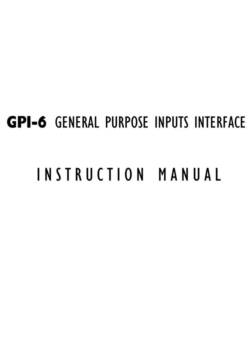 Vitec Multimedia GPI-6 instruction manual Vitec Multimedia GPI-6 instruction manual