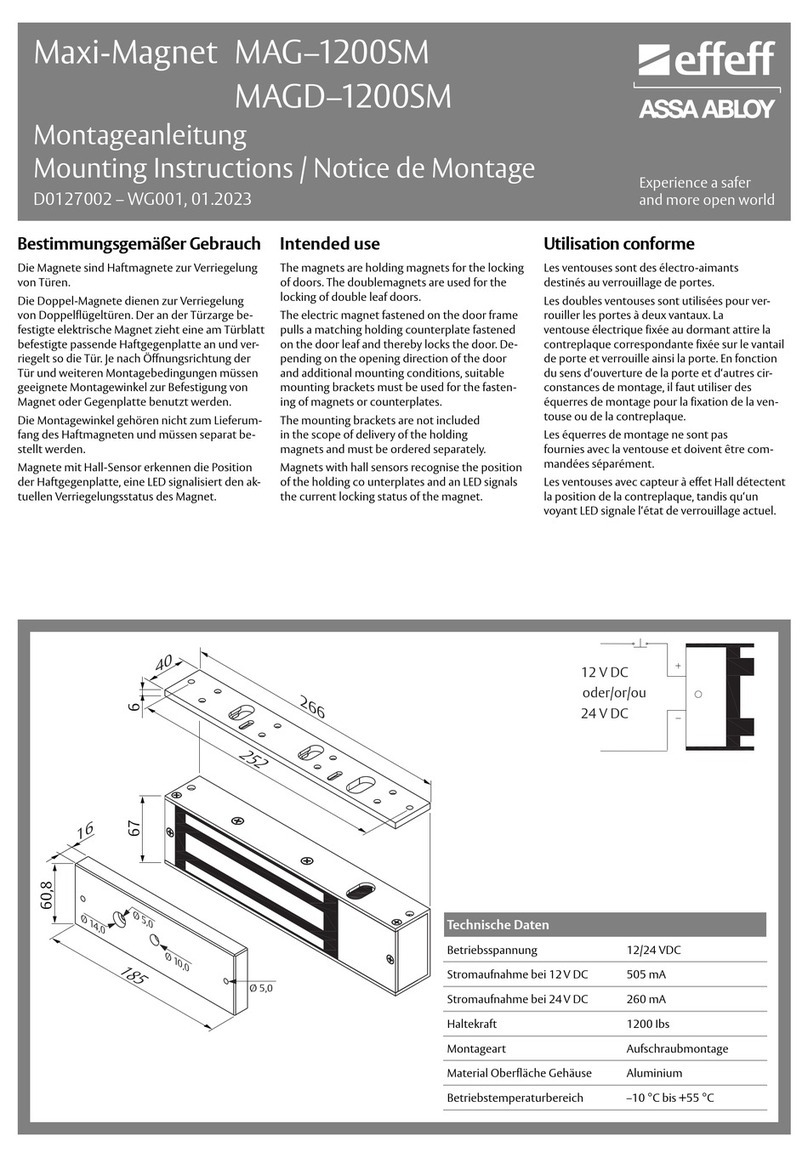 Assa Abloy effeff Maxi-Magnet MAG-1200SM User manual