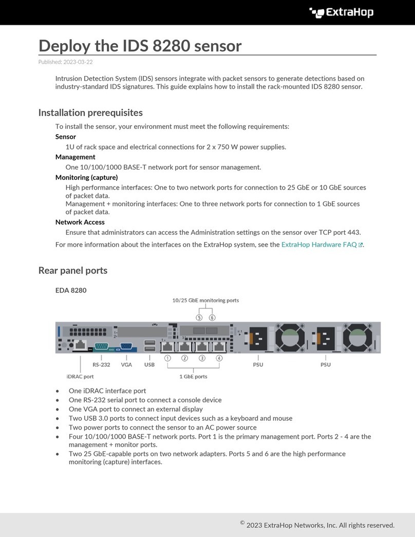 ExtraHop IDS 8280 quick start guide