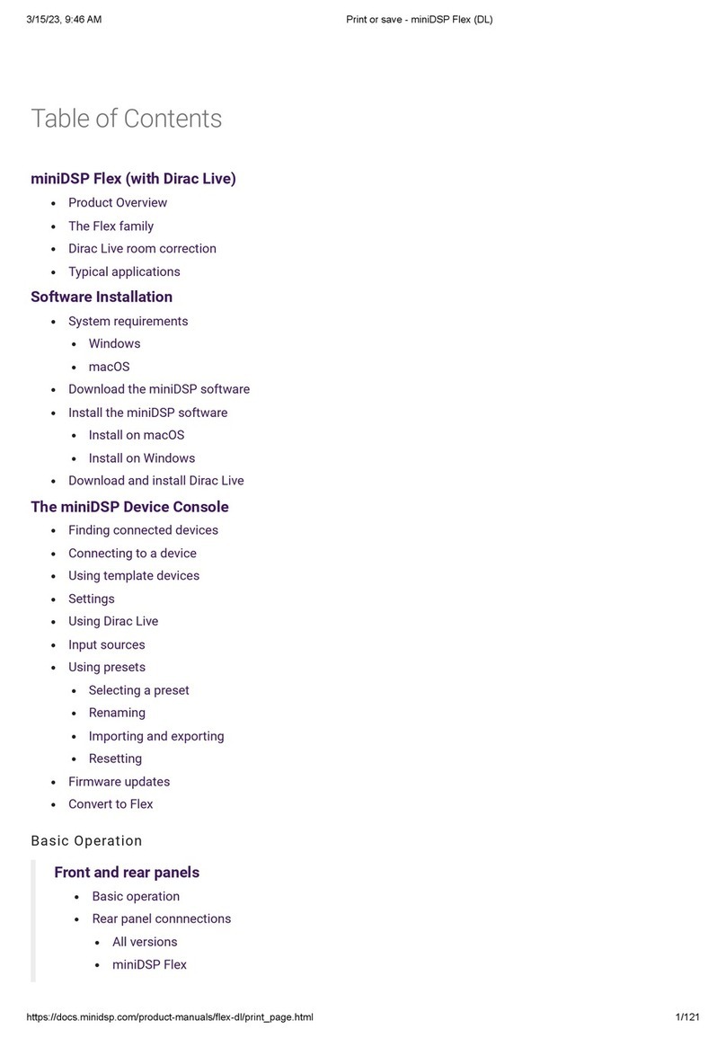 miniDSP Flex DL User manual