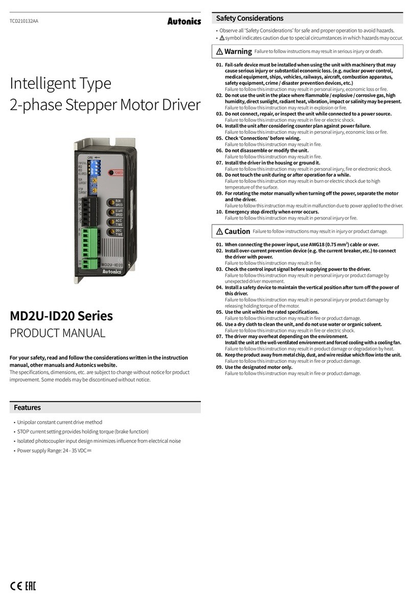 Autonics MD2U-ID20 Series User manual