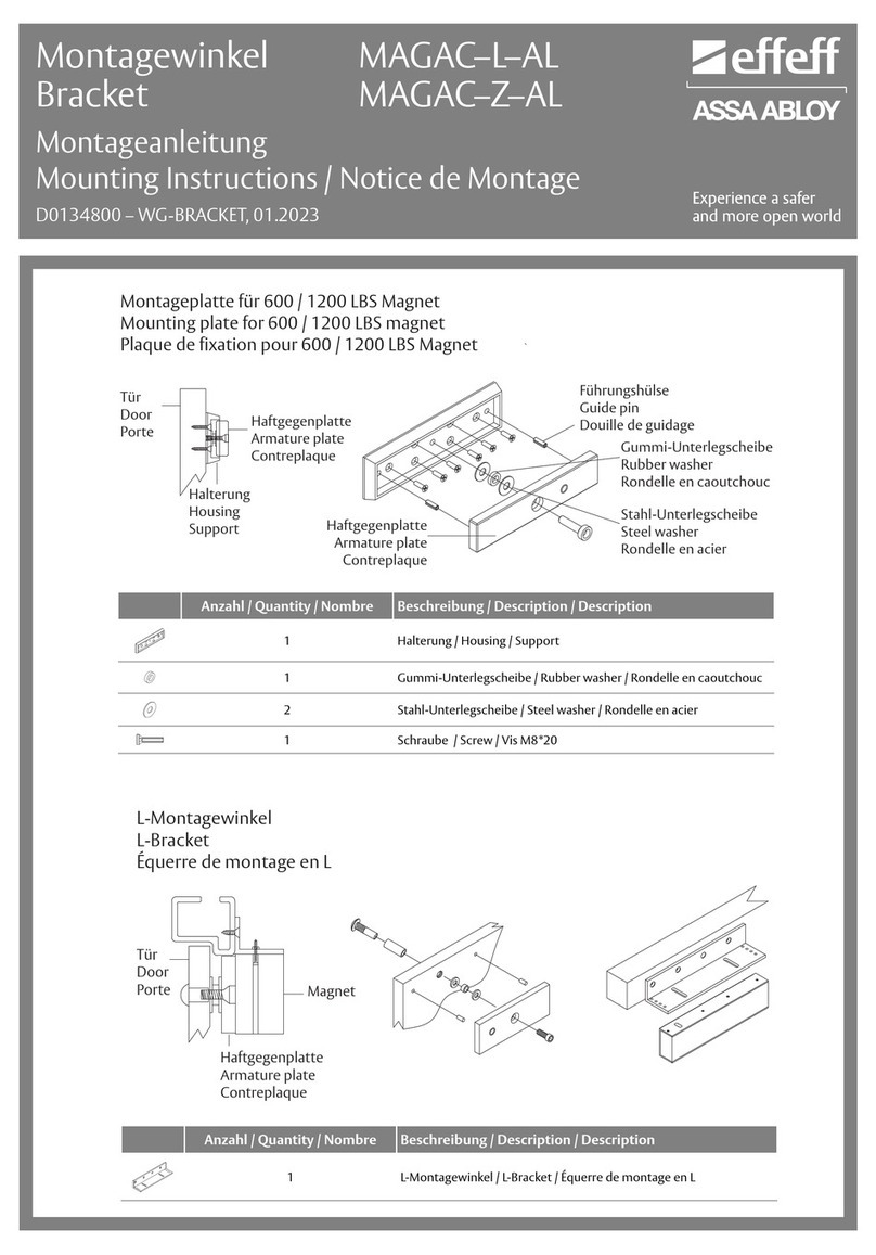 Assa Abloy effeff MAGAC-L-AL Mounting instructions