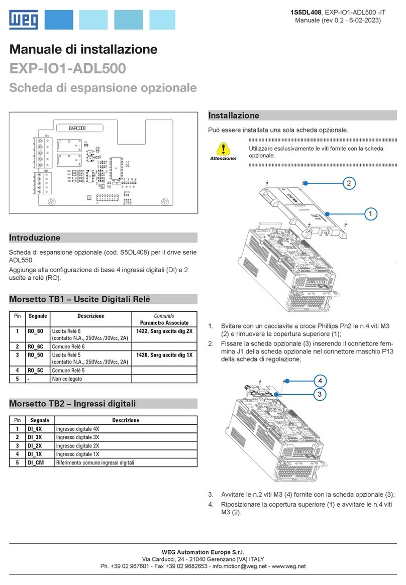WEG EXP-IO1-ADL500 installation manual